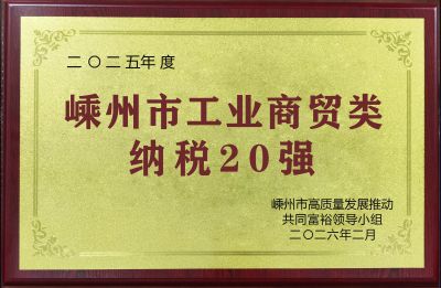 2025年度工业商贸类纳税20强